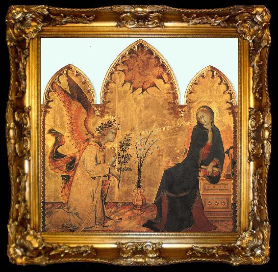 framed  Simone Martini The Annunciation and the Two Saints, ta009-2